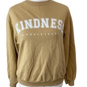 asos Kindness & Positivity Screened Sweatshirt Crewneck Jumper size Petite 0